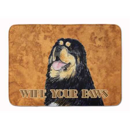 Carolines Treasures Tibetan Spaniel Wipe Your Paws Machine Washable Memory Foam Mat SS4886RUG